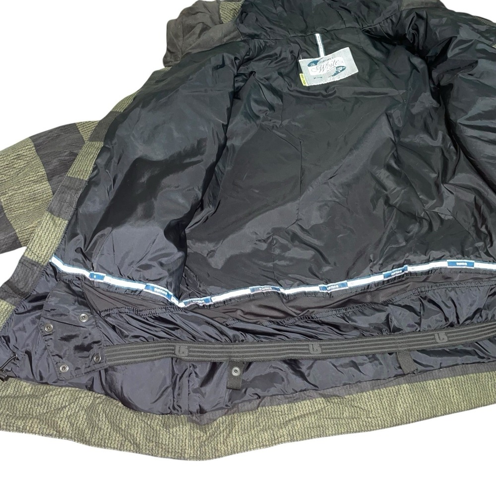 Burton Dryride Jacket Snowboard Ski The White Collection Mens Medium Striped - Picture 8 of 11